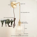 Axyaa Striped Glass LED Wall Sconce - Japanese Vintage Style