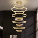 Axyaa Crystal Chandelier: Modern Home Décor Pendant Lighting for Living & Dining Room