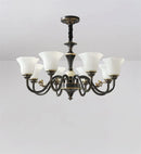 Axyaa Luxury Frosted Glass Chandelier for Living Room Bedroom