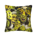 Axyaa Soft Polyester Mona Lisa Pillowcase: Decorative Sofa Cushion Cover