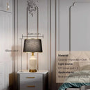 Axyaa Modern Blue Ceramics Table Lamp LED Vintage Simple Creative Bedside Desk Light