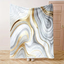 Axyaa Marble Flannel Blanket: Elegant, Cozy Sofa Throw for All Seasons