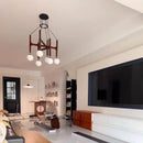 Axyaa Wooden Magic Bean LED Pendant Chandelier for Home Decor