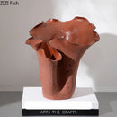 Axyaa Cave Stone Ceramic Vase for Home Decor and Floral Arrangements
