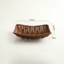 Axyaa Imitation Rattan Tray Snacks Storage Basket Fruit Tray Kitchen Organizer