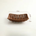 Axyaa Rattan Snacks Tray for Home Kitchen Storage and Serving