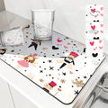 Axyaa Cartoon Girl Stars Polka Dots Kitchen Table Mats
