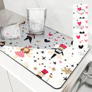 Axyaa Cartoon Girl Stars Polka Dots Kitchen Table Mats