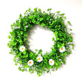 Axyaa Shamrock & Daisy Green Leaf Wreath: St. Patrick's Day DIY Front Door Decor