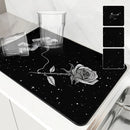 SpaceRose Absorbent Mat: Axyaa Astronaut Kitchen Drying Mat & Bathroom Drain Pad