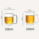 Axyaa Double Wall Glass Coffee Cup - Heat Resistant High Borosilicate Shot Glass