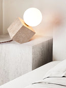 Axyaa Natural Travertine Stone Table Lamp for Indoor Decoration