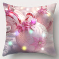 Axyaa LED Christmas Pillowcase with Garland Color Ball Pattern