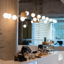 Axyaa Nordic Glass Pendant Light - Modern Iron Art Lighting Fixtures