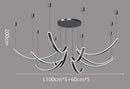 Axyaa Modern LED Pendant Ceiling Chandelier for Dining & Living Room Light