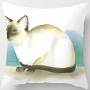 Siamese Cat Print Pillowcase for Home Sofa Decor by Axyaa