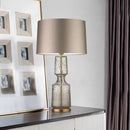 Axyaa Crystal Glass Bottle Table Lamp: Modern LED Lighting for Bedroom and Study