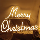 Merry Christmas Neon Sign Wall Art by Axyaa - Perfect Home Bar Decor