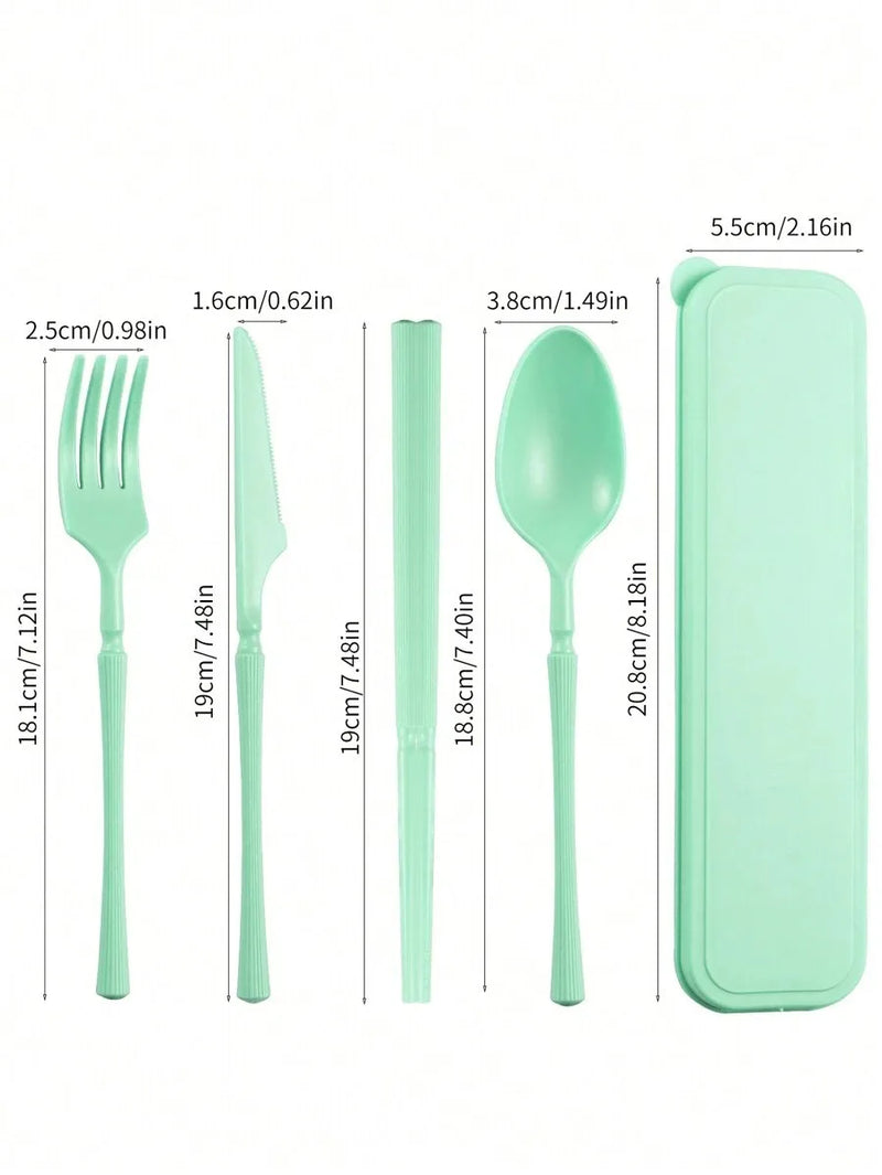 Axyaa Plastic Tableware Set for Picnics, Camping, Student Supplies