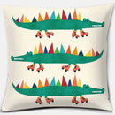 Axyaa Colorful Animals & Geometric Desert Cushions Pattern Decorative Pillow Cover