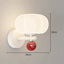 Axyaa Cream Style Pumpkin Bedside Wall Lamp for Children's Room and Living Room