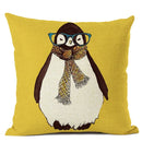 Axyaa Penguin Cushion Cover: Cute Sofa Pillow for Kids & Living Room, 45x45cm