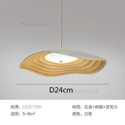 Axyaa Valentina Pendant Light: Wavy Nordic Lampshade for Dining Bedroom Kitchen.