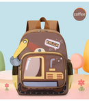 Axyaa Kids Excavator Construction Theme School Backpack with Adjustable Straps