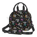 Axyaa Cartoon Koala Lunch Bag: Insulated Thermal Tote for Women & Girls, Adjustable Strap