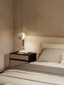 Axya Lunar Stone Pendant Lamp for Soft Bedroom Lighting