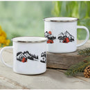 Enamel Mountain Mug with Handle by Axyaa. Best Camping Gift for Outdoor Lovers