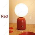 Axyaa Tricolored LED Ball-on-cylinder Rechargeable Lamp Touch Desk Light