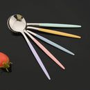 Axyaa Stainless Steel Mini Teaspoon Set - Set of 6 Silver Stirring Spoons