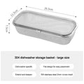 Axyaa Stainless Steel Dishwasher Basket with Chopstick Holder
