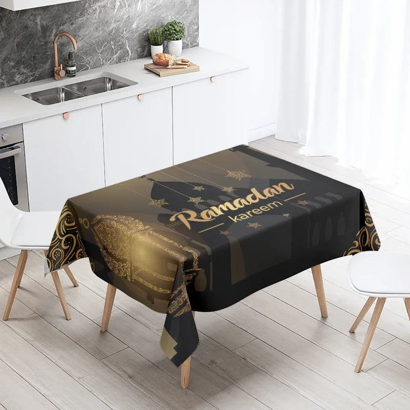 Axyaa Ramadan Mosque Tablecloth - Waterproof & Stain Resistant