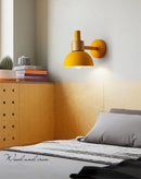 Axyaa Modern Nordic Wooden Wall Sconce for Bedroom & Study Room