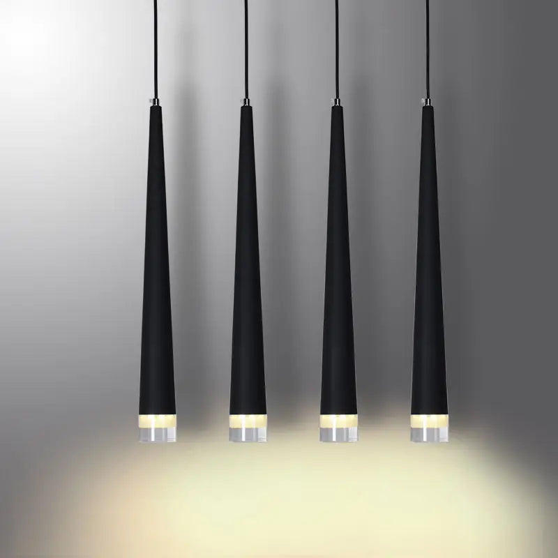 Axyaa Black LED Ceiling Chandelier for Home Staircase, Living Room Decor & Pendant Lamps