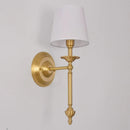 Axyaa Europe Vintage Fabric Wall Lamps Iron LED Indoor Sconces Bedroom Living Room Fixtures
