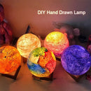Axyaa Moon Lamp Night Light with Stand, Starry Bedroom Decor Kids Gift