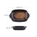 Axyaa Double Ear Baking Basin for Cheese Baked Rice, Commercial Oven Ceramic Tray