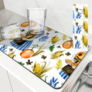 Axyaa Halloween Drying Mat for Kitchen Counter and Tableware, Non-Slip and Absorbent