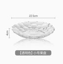 Axyaa Glass Fruit Plate Modern Living Room Snacks Firm Fruit Plate