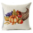 Axyaa Pumpkin Plant Linen Throw Pillowcases for Home Decor