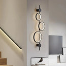 Axyaa Nordic LED Wall Sconce Black Minimalist Long Strip Light Fixture