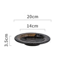Axyaa Retro Ceramic Dinner Soup Pasta Salad Dessert Snack Plates Molecular Cuisine Tableware