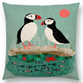 Axyaa Bird-Floral Teacup & Lepidoptera Cushion Cover for Decor & Sofa