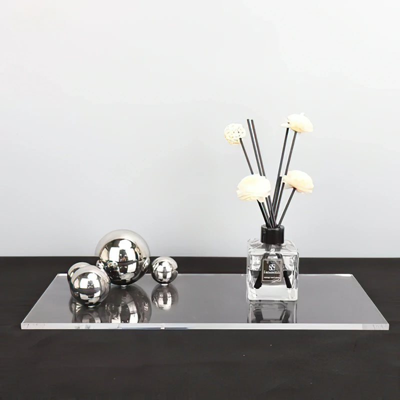 Axya Clear Acrylic Tray Metal Ball Decor Storage Nordic Vase Jewelry Display