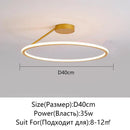 Axyaa Modern Round LED Ceiling Chandelier for Bedroom and Dining Room Lighting
