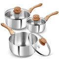 Axyaa Stainless Steel Saucepan with Bakelite Handle