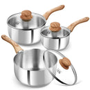 Axyaa Stainless Steel Saucepan with Bakelite Handle